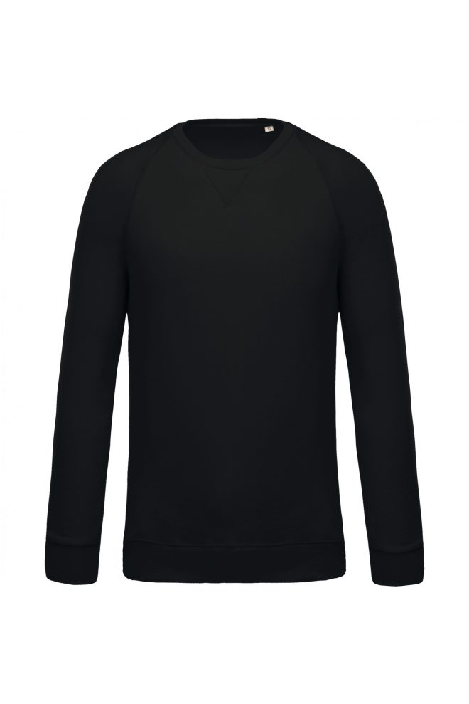 Herensweater BIO ronde hals ragalanmouwen - Afbeelding 2