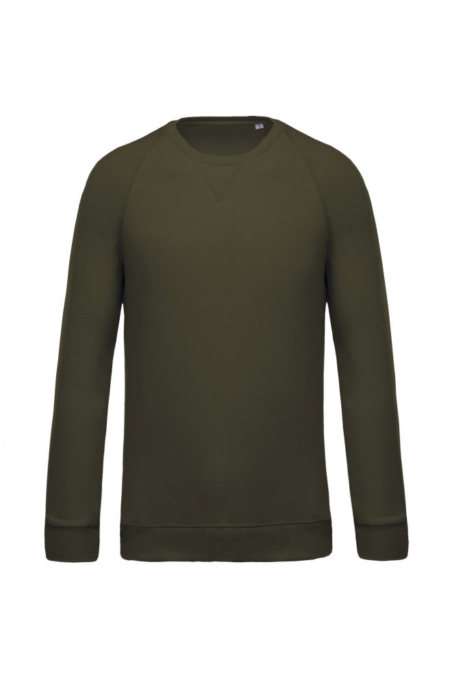 Herensweater BIO ronde hals ragalanmouwen - Afbeelding 4