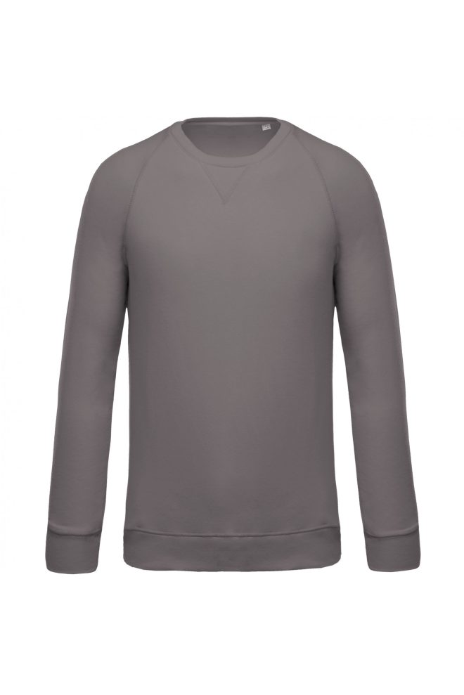 Herensweater BIO ronde hals ragalanmouwen - Afbeelding 5